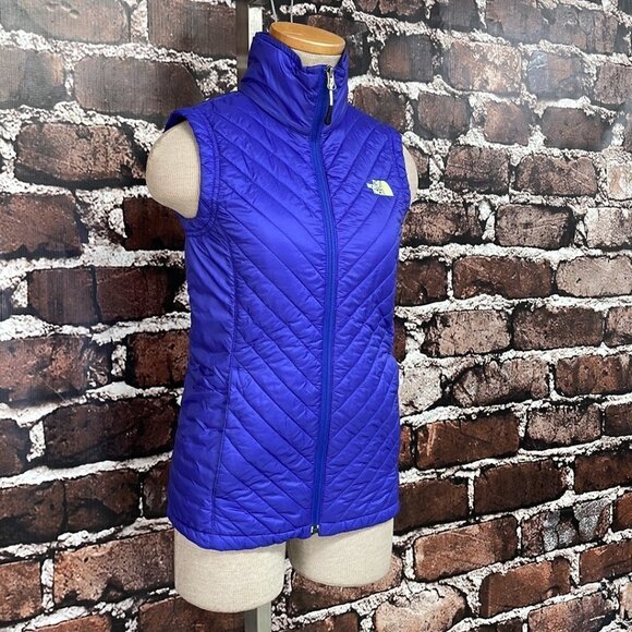 The North Face Lightweight Puffer Vest Blue Pockets Size X Small XS - Picture 4 of 17